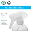 MANHOJIA Clear Glass Spray Bottle,Empty Refillable 2packs 16oz Containers for