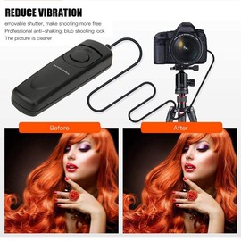 VBESTLIFE MC-30 SLR 90cm Long Shutter Release Shutter Release for Nikon D850 D810 D810A D800 Camera Anti-Pull and Wear Resistant