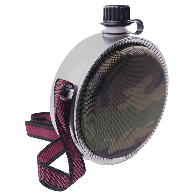 Rothco Woodland Camo Mini Desert Canteen – Outdoor Water Hydration