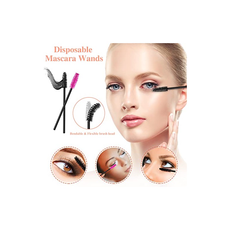 Juego de 270 aplicadores de maquillaje desechables, 70 cepillos desechables