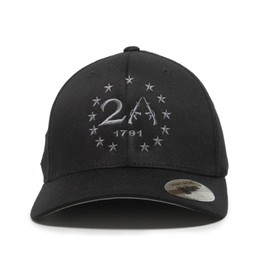 2nd Amendment 1791 2A 13 Stars hat Black/Gray Cap Fit for Life Hat Cap (as1, Alpha, s, m)