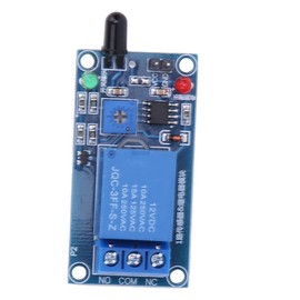 Oumefar Flame Detection Relay Module Fire Detection Sensor Fire Detector 760~1100nm Adjustable Sensitivity Stable Easy Wiring IR for Fire Alarm