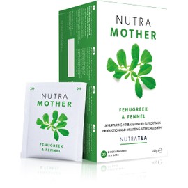 NUTRAMOTHER - Breastfeeding Tea | Lactation Tea | Nursing Tea - New Mum Essentials - Includes Fenugreek, Fennel and Raspberry Leaf - 20 Enveloped Tea Bags - by Nutra Tea - Herbal Tea