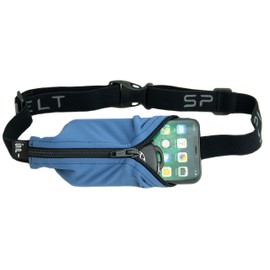 SPIbelt Large Pocket Running Belt for Adults, Expandable Pocket, Adjustable Waist, No Bounce, Steel Blue, Steel Blue, X-Large