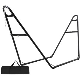 PioneerWorks Universal 2 Person Hammock Stand Only, 550 LBS Capacity Heavy Duty Steel Hammock Frame, Fits 9 to 14 Ft Hammocks, Adjustable Rack for Outside Indoor Outdoor