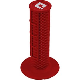 ODI MX V2 Lock-On Half Waffle Grip - Red - Motocross/Enduro