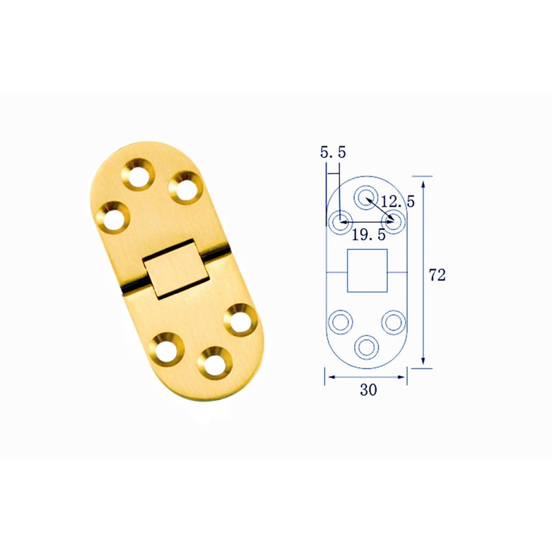 Pair of Brass Flap Hinges Table Folding Flip Top Hinge,Brass