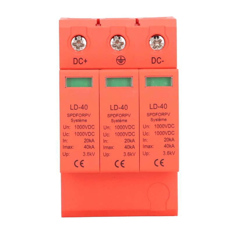 DC Surge Protector 3P DC Voltage Surge Arrester Photovoltaic Lightning
