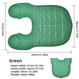 Professional Hair Cutting Cape with Geometric Grid Pattern, Longer Silicone Waterproof Cutting Mat,Neck Guide (Green)