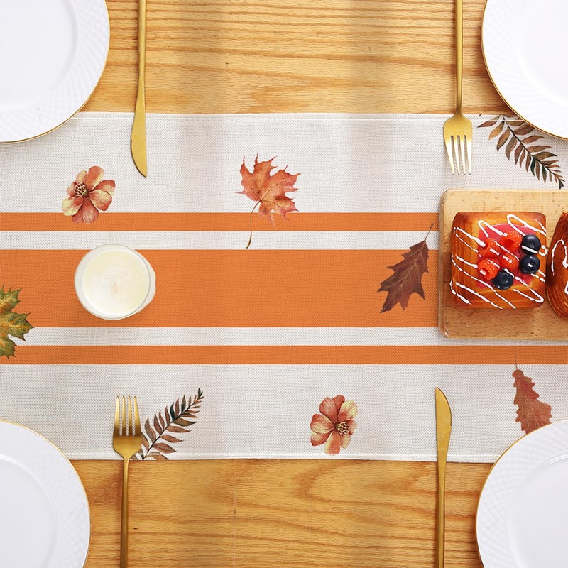 ZCHOMI Hello Fall Pumpkin Leaves Floral Vases Table Runner 13x72