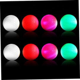 Parliky 8 Pcs LED Glow Golf Balls Set Flashing Sports Balls for Night Golfing Ultra Bright Glowing for Men and Women