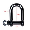 Black U Shape Buckle Heavy Duty D Ring Lock Bow