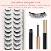 Pestañas Postizas Magneticas de 10 Pares, Kit de Pestañas Naturales