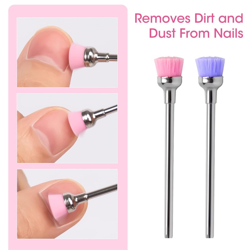 Acycoin2A 5PCS Nail Drill Bit Cleaning Brushes for Nail Electric