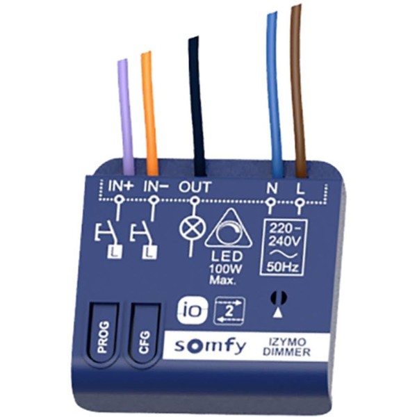 Somfy 1822663 Lighting Micro Receiver with Izymo Dimming, IO Home