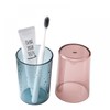 Gaolinci 2 Pcs Clear Plastic Toothbrush Holder, Bathroom Cups, Tumbler