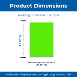 Perco 2 Line Fluorescent Green Labels - 80 Rolls, 10 Sleeves, 80,000 Blank Price and Date Gun Labels for Perco 2 Line Price and Date Guns - Made in USA
