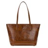 Patricia Nash Verzi Leather Tote Bag-Signature Map Riot Rust-NWT-$199.