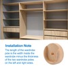 INCREWAY 12 PCS Wooden Closet Pole Sockets, Closet Pole Holder