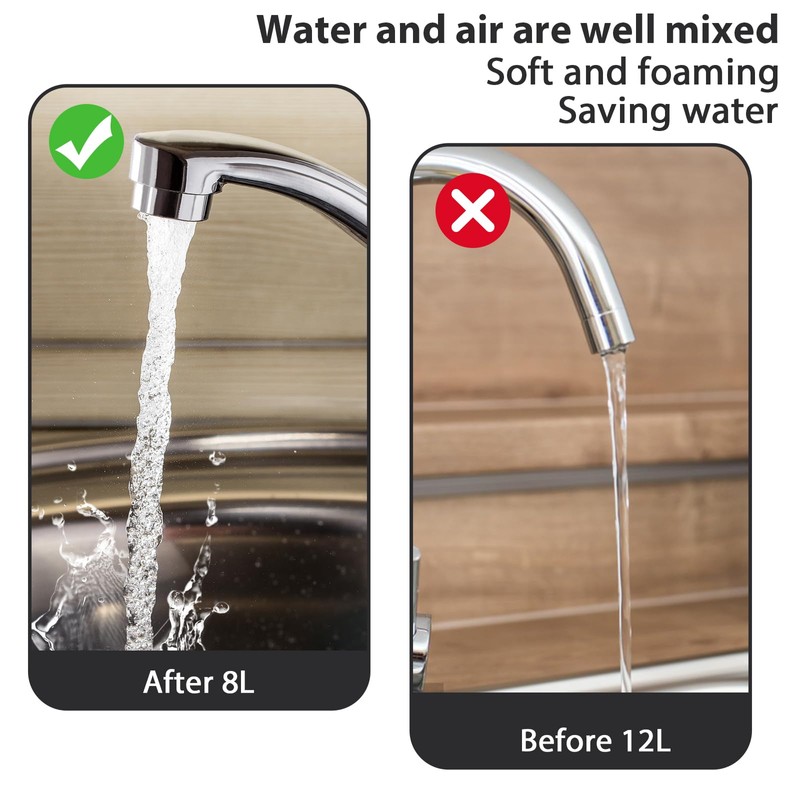 Amabro 20 x Faucet Aerator Replacement Parts with Gasket