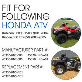 Front Brake Wheel Cylinders for Honda Rubicon 500 Rincon 650 TRX500 TRX650 (Left&Right All 4 Kit),OEM# 45310-HN2-006 45330-HN2-006 45370-HN0-A01 45350-HN0-A01