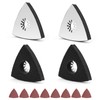 0XBIT Triangle Sanding Disc, 4 Pieces 80 mm Sandpaper Triangle