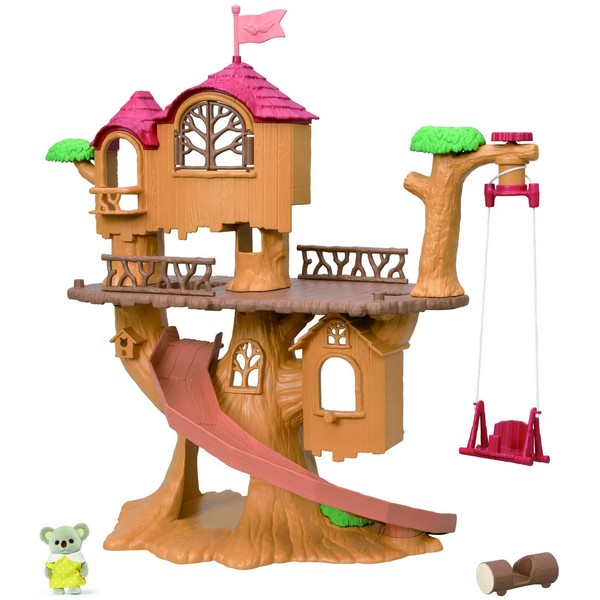 Calico Critters Adventure Treehouse Gift Set, Collectible Dollhouse, Figure and Accessories