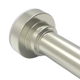 MAXDA Premium Stainless Steel Adjustable Tension Shower Curtain Rod 42-72inches, Rustproof, No Drill, Anti-Slip Spring Tension Shower Curtain Rod - Matt Nickle