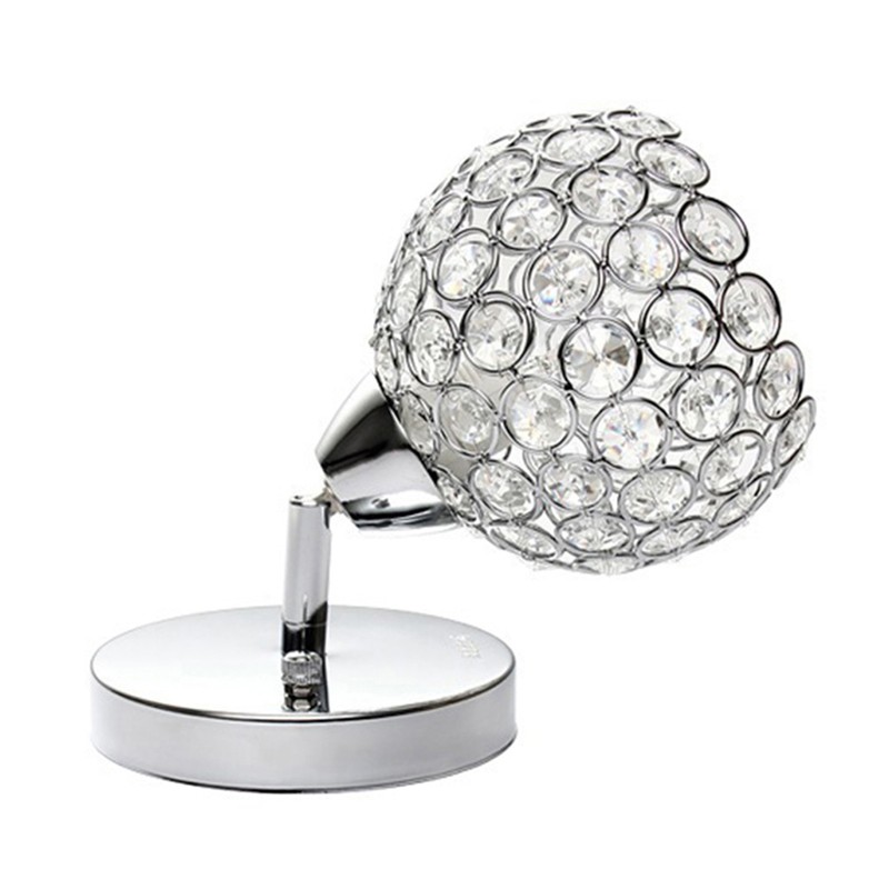 Crystal Wall Sconces Modern Wall Lamp G9 LED Round Bedroom