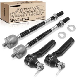 A-Premium Set of 4, Front Inner & Outer Tie Rod End Kit, Compatible with Toyota Tacoma 2005-2023