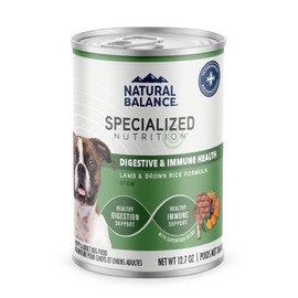 Natural Balance Specialized Nutrition Wet Dog Food Stew with Lamb and Brown Rice, Digestive & Immune Health Dog Food, Natural Ingredients with Added Vitamins & Minerals - 12.7 oz. (Case of 12)