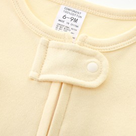 Baby Footie Double Zipper Infant Cotton Clothes Baby Romper Spring Fall Long Sleeve Outfits for 0-3 Months