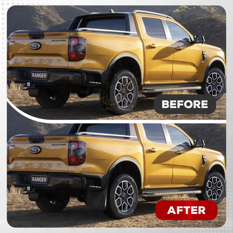 Tecoom Mud Flaps fit for Ford Ranger Accessories 2024 2025,