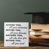 Graduation Quote Wood Box Sign Decor Positive Behind You All