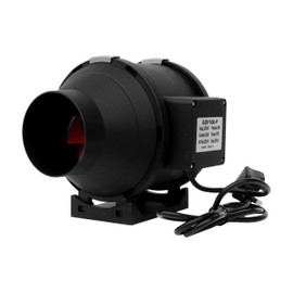 SunStream 4 Inch 190 CFM Plastic Inline Duct Fan Heating Cooling Ventilation and Exhaust for Grow Tents