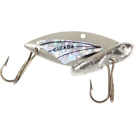 Reef Runner Cicada Lure, 1/4-Ounce, Silver/Silver