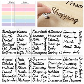 SKYDUE 104 Pieces Budget Stickers Set for Planners - 80Pcs cash envelope labels & 24Pcs blank budget planner stickers, budget binder stickers for Easy Money Management.
