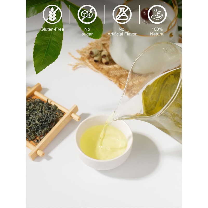 TeeLux Green Tea Loose leaf, Premium Early Spring Green Tea,