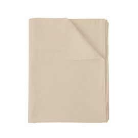 Flat Sheet Only King Size, 400 TC 100% Egyptian Cotton Flat Sheet -Beige Cotton Top Sheet- Wrinkle, Fade, Stain Resistant (Beige-King)