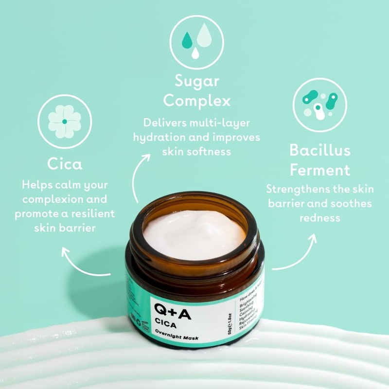 Q+A Cica Overnight Face MaskQ+A Cica Overnight Face Mask (50g),