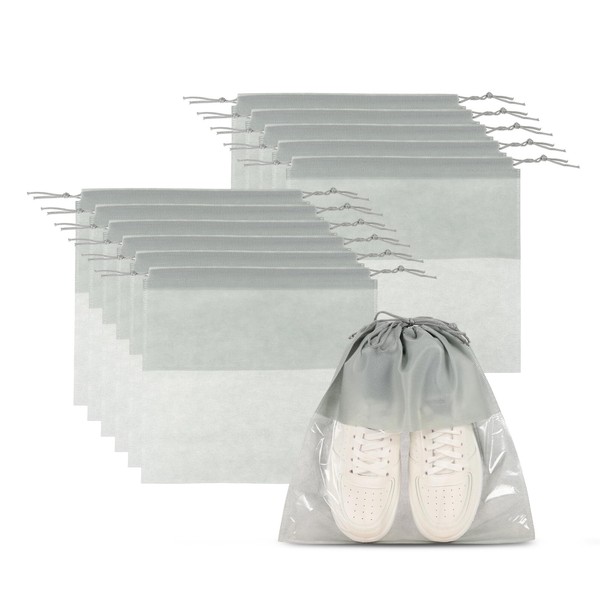 PATIKIL Shoe Bags for Travel 14", 12 Pcs Dustproof Drawstring
