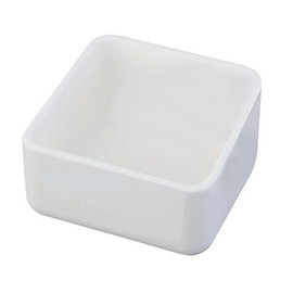 Nikkato 1-1736-01 Alumina Baking Container, Square Crucible, 3.5 x 2.0 inches (90 x 50 mm)