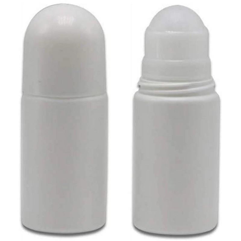 WsjiaboFux 4 Pcs White Empty Refillable Roll On Bottles Roller