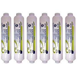 LASCO 37-1821 Ice Maker Inline Filter with 1/4-Inch Compression Connection, Silver, 6 Pack