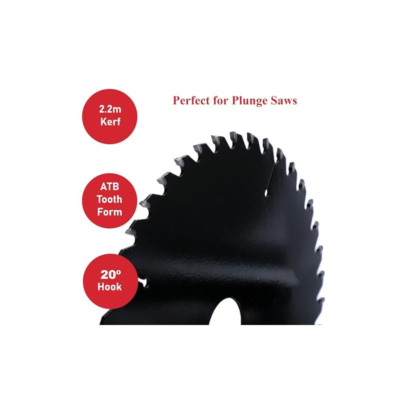 165mm Diameter TCT Saw Blade, 12 tooth & 20mm Bore
