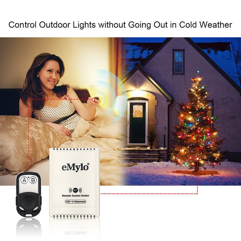 eMylo DC 12V 2CH RF Relay Smart Wireless Remote Control