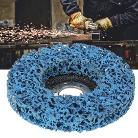 Tefola 5 Piezas Discos de Tira para Amoladoras Angulares 100x16 mm, Disco de Pulido para Eliminar Pintura y óxido sin Dañar Superficies, Color Azul (Metal y Nylon)