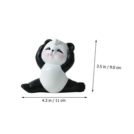 BIUDECO Ornaments Furry Stress Plush Red Panda Small Mystery Dice Mini Mega Gross Minis Panda Chopstick Rest Doll Squishy Resin Black