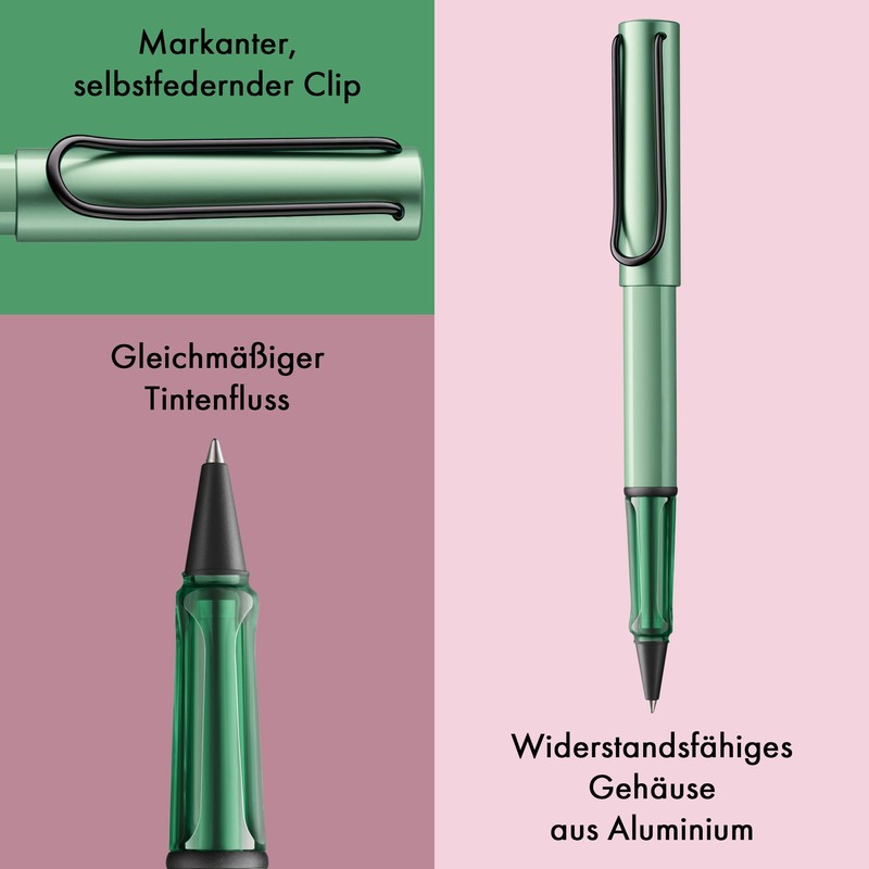 Lamy AL-star Sage Rollerball Pen - Lightweight Pen with Transparent,