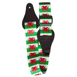 TGI Guitar Strap GRAPHIC Series. Welsh Dragon